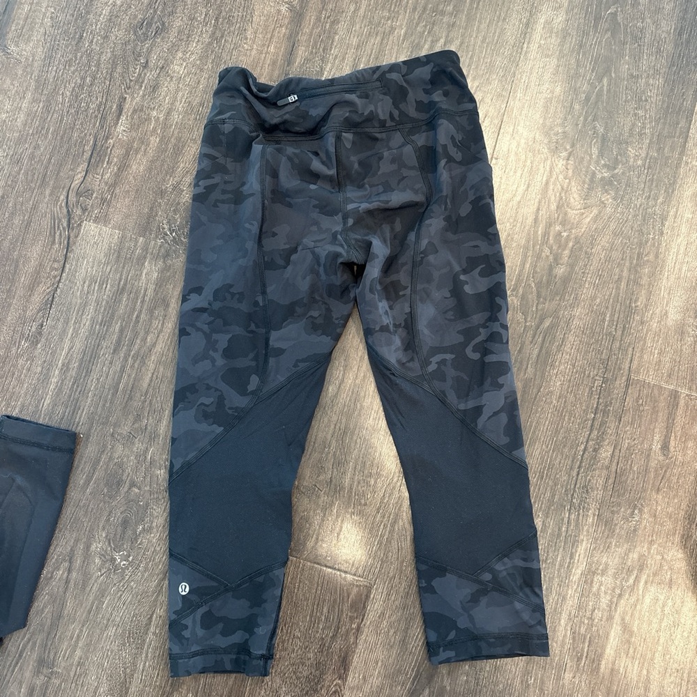 Lululemon Pace Revival Black Camouflage Leggings